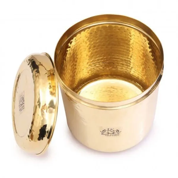 Royalstuffs_5_Liter_Brass_Kitchen_Storage_Box_Kitchen_Organizer_Box_Kitchen_Essentials_Storage_Container_Weight_1360_Gram