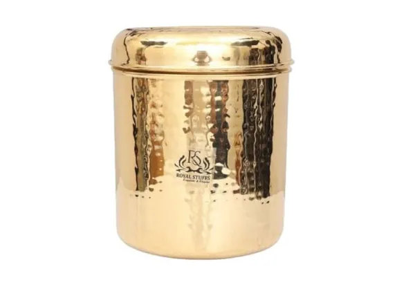 Royalstuffs_5_Liter_Brass_Kitchen_Storage_Box_Kitchen_Organizer_Box_Kitchen_Essentials_Storage_Container_Weight_1360_Gram