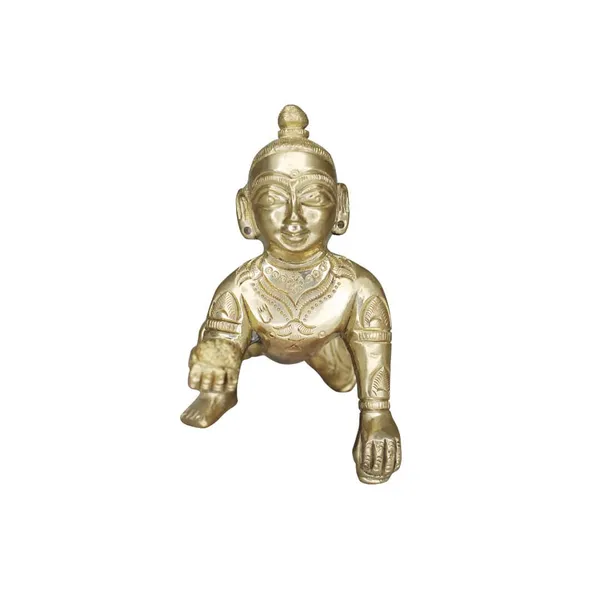 Royalstuffs_Brass_Laddoo_Gopal_Baby_KrishnaIdol_Statue_Sculpture_Brass_Laddu_Gopal_Kishan_Thakurji_Murti_Idol_Statue_Laddu_Gopal_Idol_Bal_Gopal_Murti_Weight_530_Grams