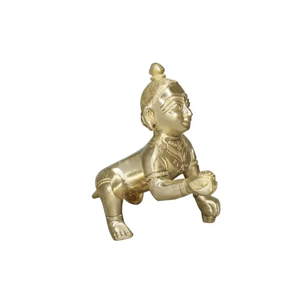 Royalstuffs_Brass_Laddoo_Gopal_Baby_KrishnaIdol_Statue_Sculpture_Brass_Laddu_Gopal_Kishan_Thakurji_Murti_Idol_Statue_Laddu_Gopal_Idol_Bal_Gopal_Murti_Weight_530_Grams