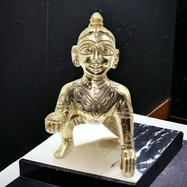 Royalstuffs_Brass_Laddoo_Gopal_Baby_KrishnaIdol_Statue_Sculpture_Brass_Laddu_Gopal_Kishan_Thakurji_Murti_Idol_Statue_Laddu_Gopal_Idol_Bal_Gopal_Murti_Weight_530_Grams