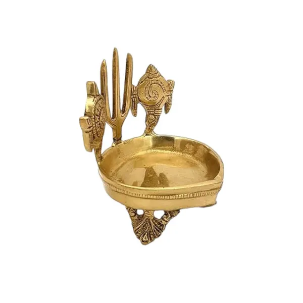 Shanku_Chakra_Namah_Deepam_Brass/Diyas_Height_5_Inches_High_Quality_&_Kuber_DepamHeavy_Brass_Diya_For_Diwali_Pooja_Lamps/Diya/VilakkuWeight800_Gram