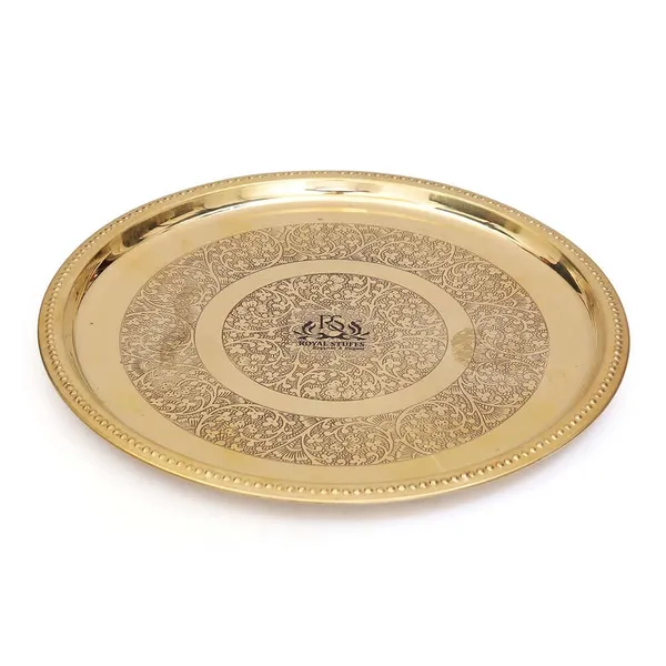 Small_Handmade_Pure_Brass_Plate_8_Inch_Dish_Embossed_Design_Round_Shape_Plate