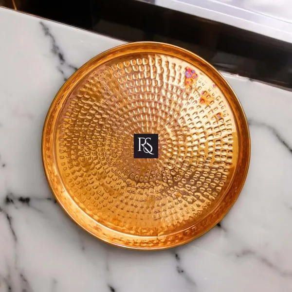 Traditional_Pure_Copper_Plate_With_Hammered_Design_12_Inch_Diameter