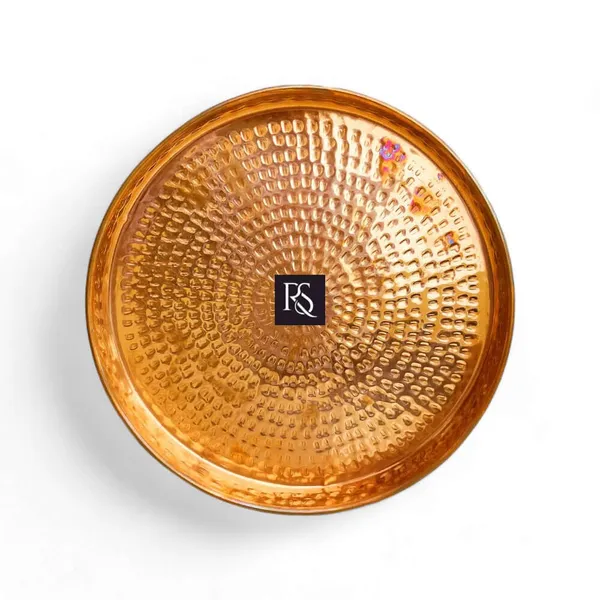 Traditional_Pure_Copper_Plate_With_Hammered_Design_12_Inch_Diameter