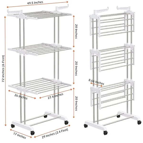 Novatic_Stainless_Steel_+_Virgin_Plastic_Cloth_Drying_Stand_(_3_Tier_)_with_Lockable_Wheels_-_Orange
