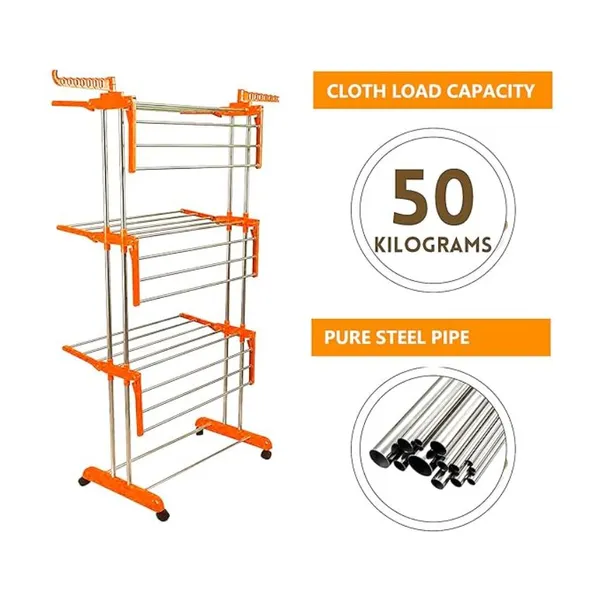 Novatic_Stainless_Steel_+_Virgin_Plastic_Cloth_Drying_Stand_(_3_Tier_)_with_Lockable_Wheels_-_Orange