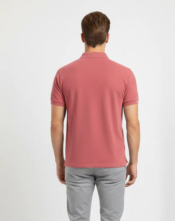 Baby_Red_Cotton_Mat_Polo_T-shirt_For_Men