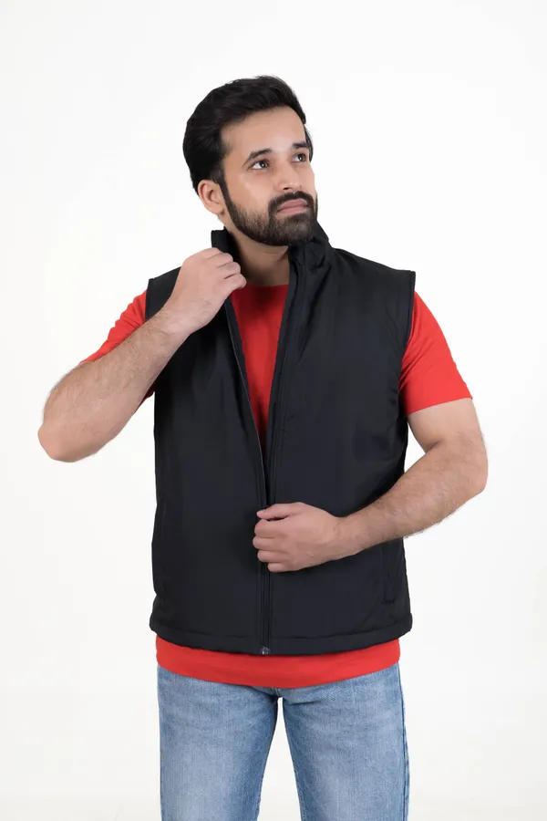Black_&_Red_NS_Butter_&_Tafta_Polyster_NS_Fleece_Jacket_Sleevless_For_Men