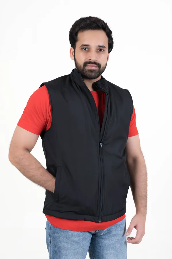 Black_&_Red_NS_Butter_&_Tafta_Polyster_NS_Fleece_Jacket_Sleevless_For_Men