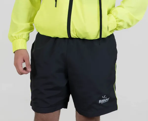Black_&_Neon_Green_NS_&_Poly_Mesh_Shorts-MP_For_Men