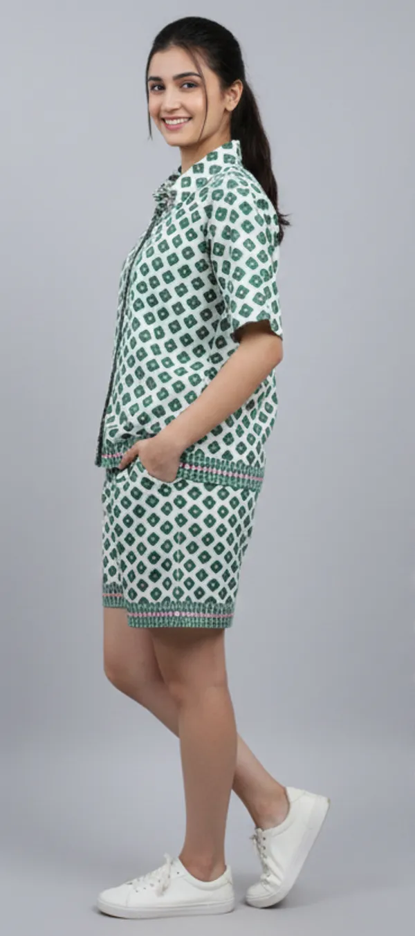Green_Cotton_Poplin_Night_Suit_For_Women