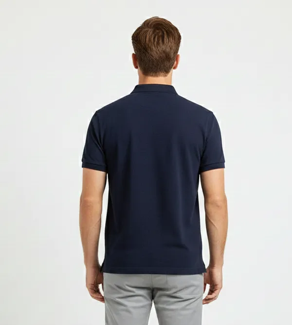 Blue_Cotton_Mat_Polo_T-shirt_For_Men