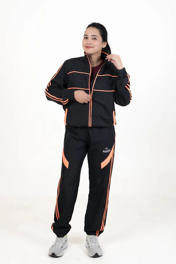 Black_&_Neon_Orange_Strip_NS_&_Poly_Mesh_Track_Jacket_For_Women