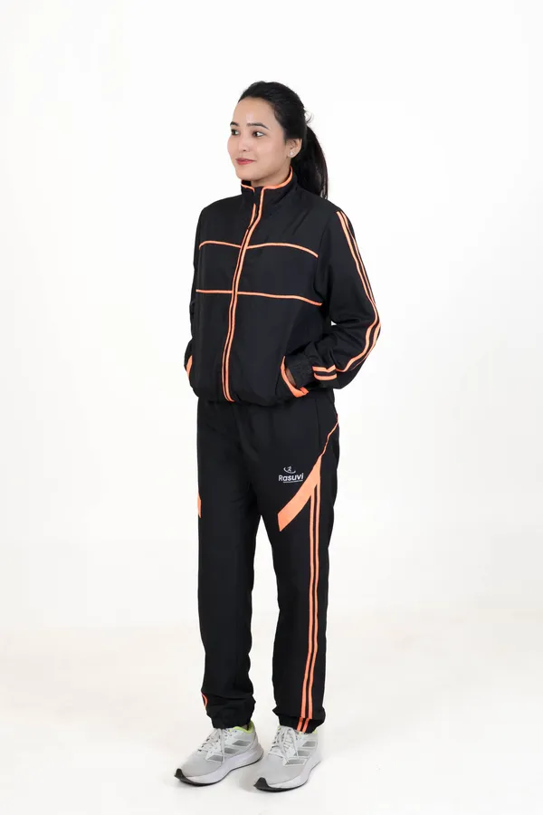 Black_&_Neon_Orange_Strip_NS_&_Poly_Mesh_Track_Jacket_For_Women