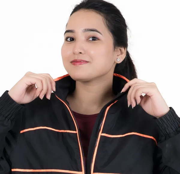 Black_&_Neon_Orange_Strip_NS_&_Poly_Mesh_Track_Jacket_For_Women