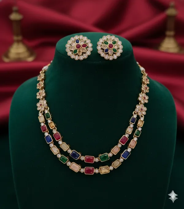 Multi_Color_Stone_Gold_Finish_Necklace_Set