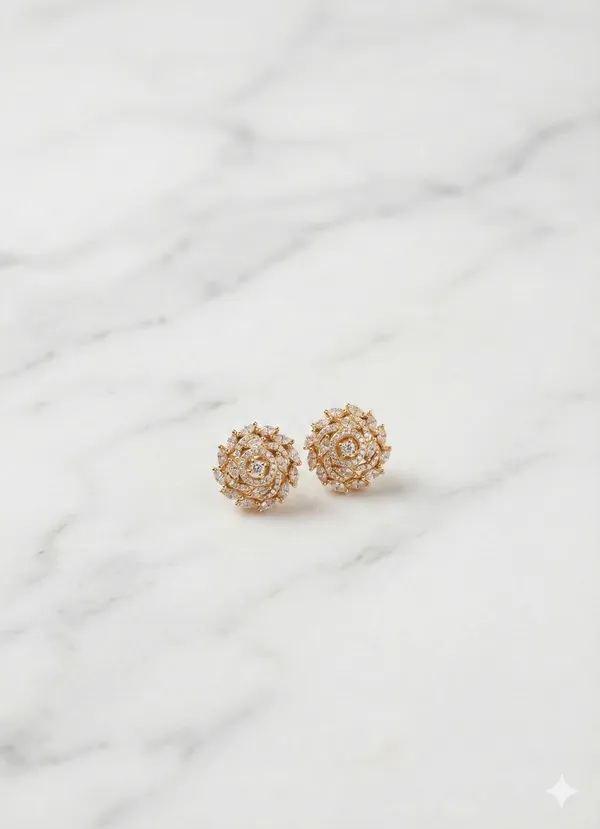 Aurora_Gold_Rose_Stud_Earrings_For_Women