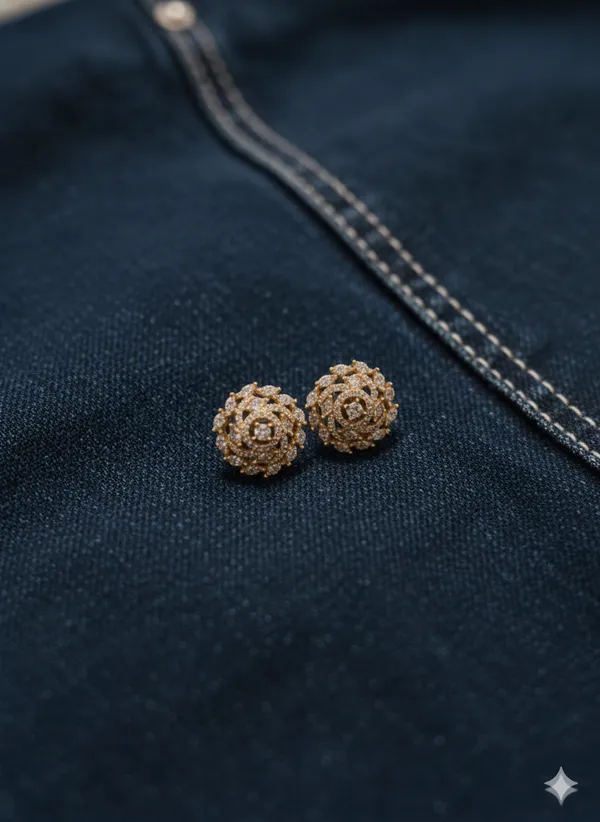 Aurora_Gold_Rose_Stud_Earrings_For_Women