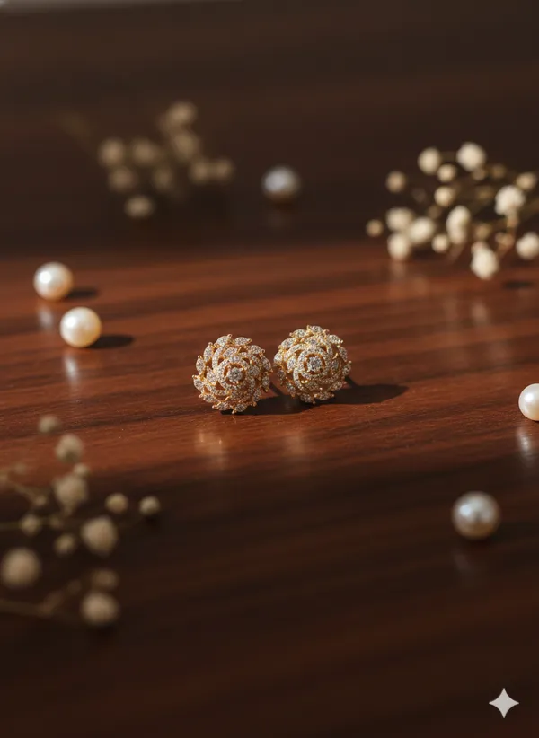 Aurora_Gold_Rose_Stud_Earrings_For_Women