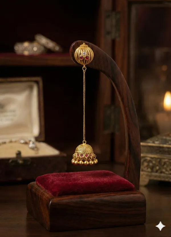 Gold_Single_Line_Kashmiri_Jhumka_For_Women