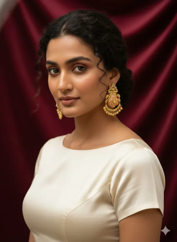 Peach_Mahima_Hand_Painted_Jhumka