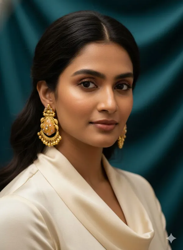 Peach_Mahima_Hand_Painted_Jhumka