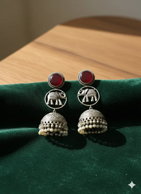 Monalisa_Stone_Gajraj_Jhumka_Earrings