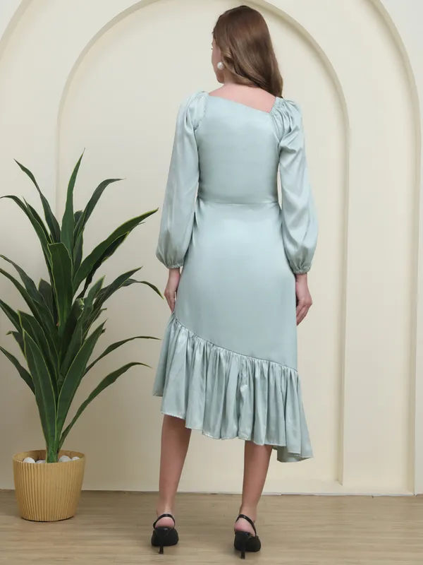 Sky_Blue_Luxe_Dobby-Silk_Pleated_Elegance_Western_Dress_For_Women