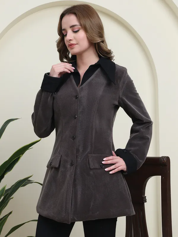 Black_Winter_Luxe_Suede_Long_Coat_For_Women