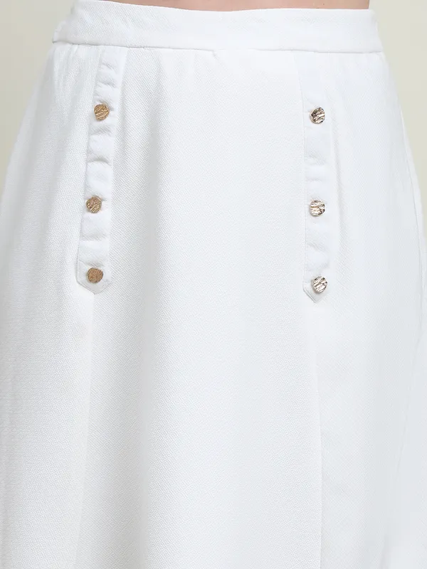 White_Ivory_Blossom_Lace_Jacket_&_Valentino_Skirt_Co-ord_Set_For_Women