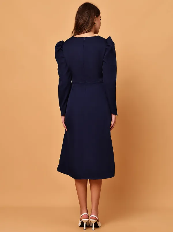 Navy_Blue_Banana_Crepe_Dress_For_Women