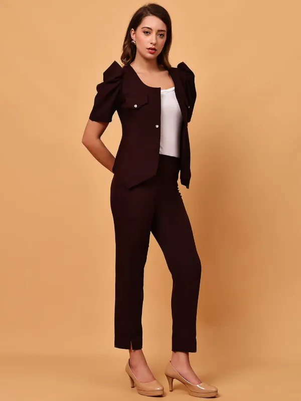 Brown_Banana_Crepe_Co-Ords_For_Women