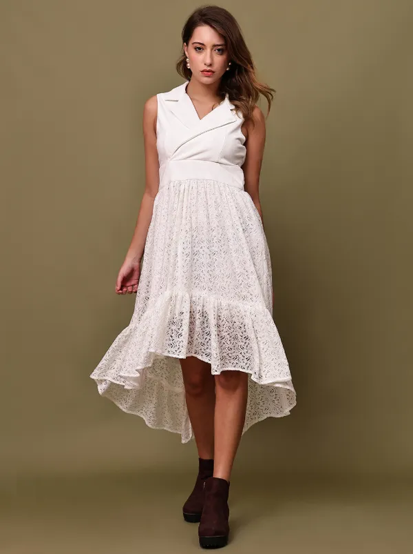 White_Valentino_&_Lace_Dress_For_Women