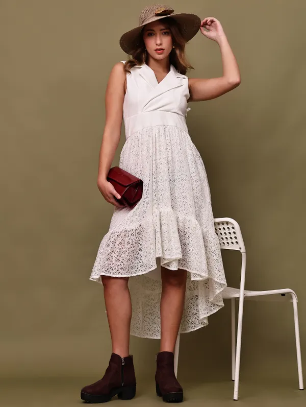 White_Valentino_&_Lace_Dress_For_Women