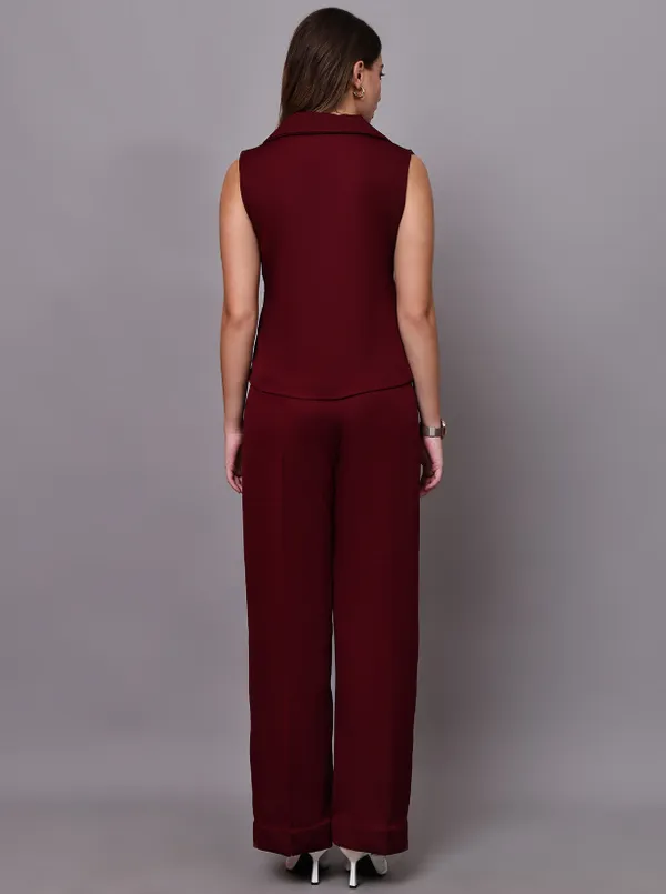 Maroon_Banana_Crepe_Co-Ords_For_Women