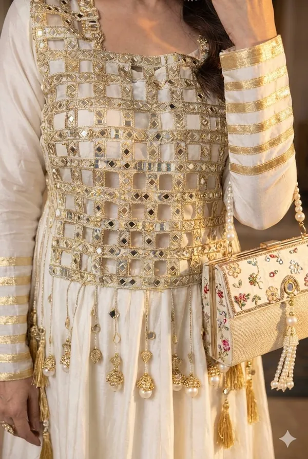 Embroidered_Embellished_Rangoli_Silk_Gown_with_Mirror_Work_Koti_and_ladkan_Ready_to_wear