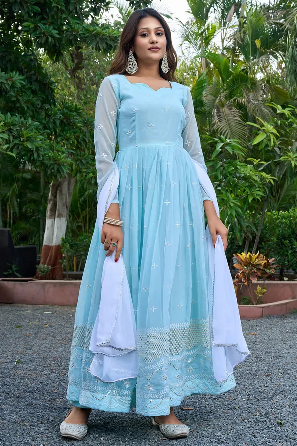 Embroidered_Georgette_Stitched_Anarkali_Gown_With_Dupatta_