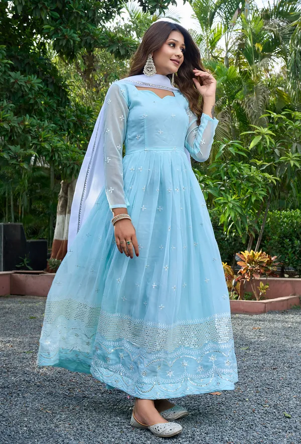 Embroidered_Georgette_Stitched_Anarkali_Gown_With_Dupatta_