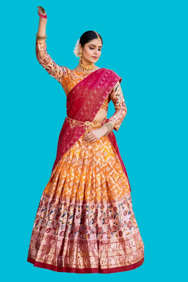 Yellow_Dola_Silk_Lehenga_Choli_For_Women