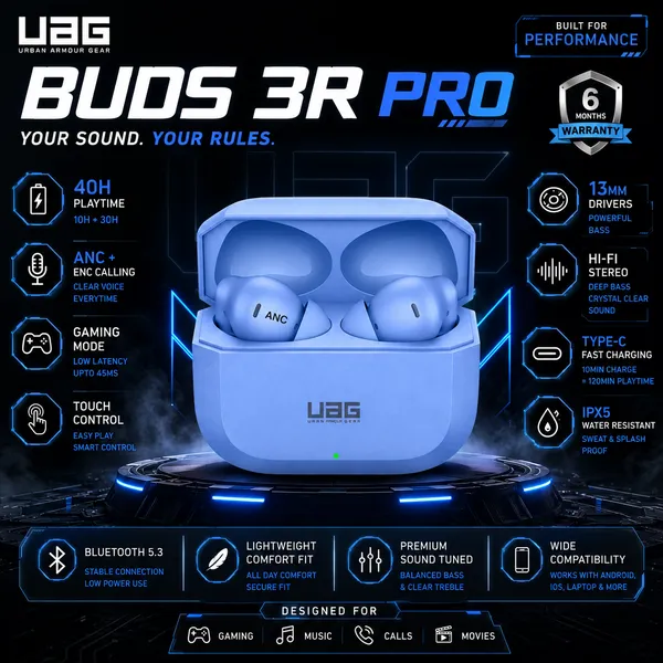 UAG_3R_Buds_TWS_Bluetooth_Earbuds_with_ENC_HD_Calling,_Deep_Bass_Audio,_Bluetooth_5.3,_Low_Latency_Gaming,_Touch_Control_&_Type-C_Fast_Charging