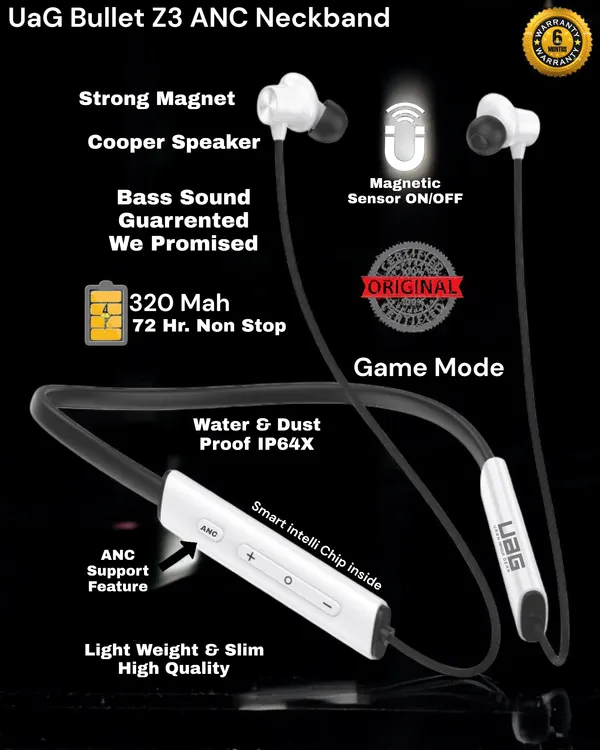 Z3_Anc_Smart_Magnetic_On/Off_Wireless_Neckband_|_Deep_Bass_And_Premium_Sound_Experience_Crystal_Clear_Audio_Hd_Calling_Stylish_Design_Gaming_Mode_And_Powerful_Bass_Performance