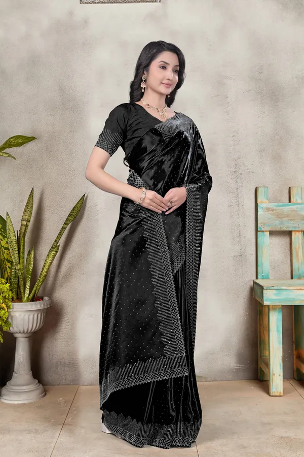 Bollywood_Fancy_Party_Wear_Satin_Silk__Saree_With_Blouse