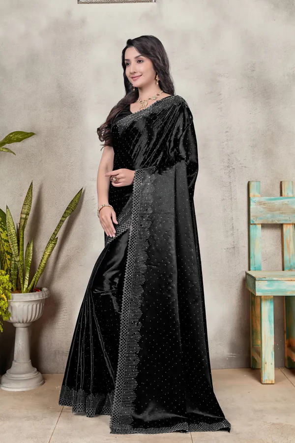Bollywood_Fancy_Party_Wear_Satin_Silk__Saree_With_Blouse