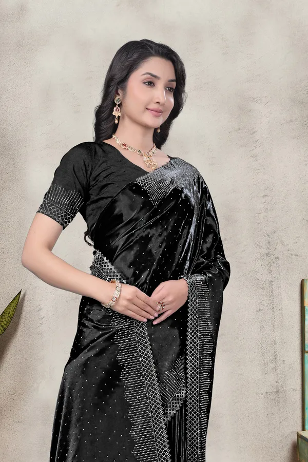 Bollywood_Fancy_Party_Wear_Satin_Silk__Saree_With_Blouse