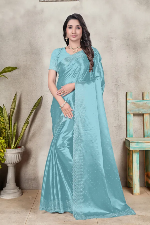 Exclusive_Designer_Pure_Satin_Silk_Cut_Work_Siroski_border_work_saree_and_Siroski_work_matching_blouse