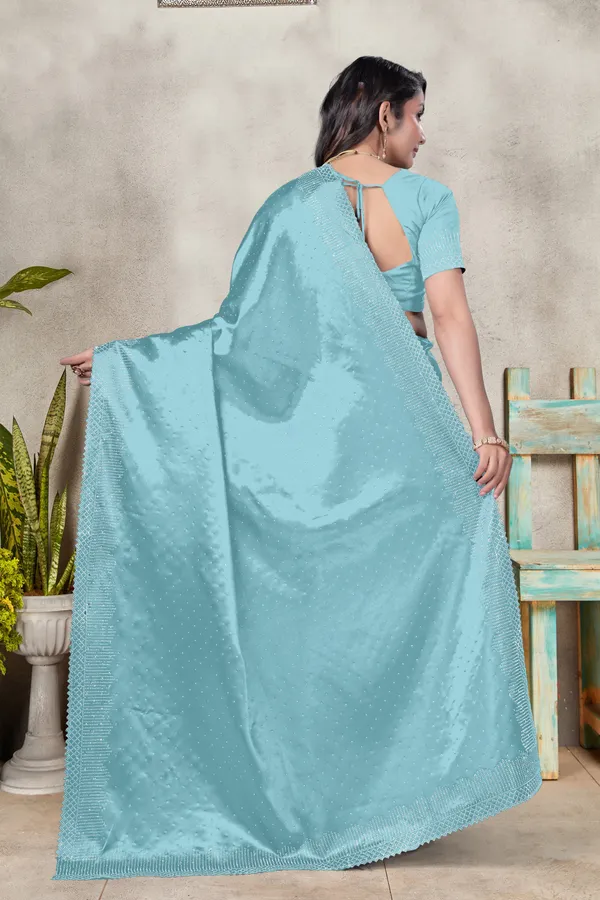 Exclusive_Designer_Pure_Satin_Silk_Cut_Work_Siroski_border_work_saree_and_Siroski_work_matching_blouse