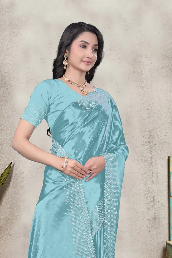 Exclusive_Designer_Pure_Satin_Silk_Cut_Work_Siroski_border_work_saree_and_Siroski_work_matching_blouse