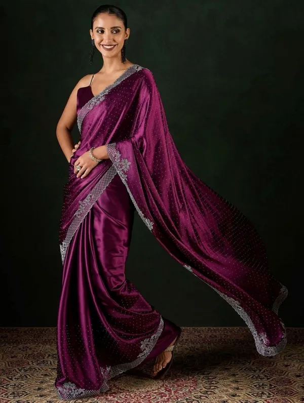 Magenta_Heavy_Satin_Silk_Saree_For_Women
