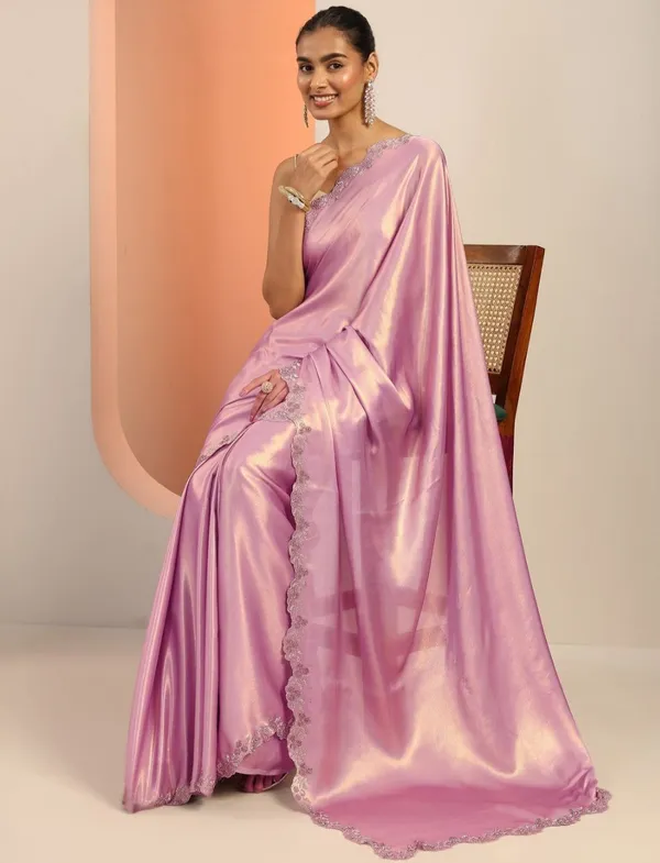 Pastel_Pink_Exclusive_Designer_Pure_Satin_Saree_For_Women